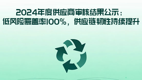 2024年度供應(yīng)商審核結(jié)果公示：低風(fēng)險(xiǎn)覆蓋率100%，供應(yīng)鏈韌性持續(xù)提升
